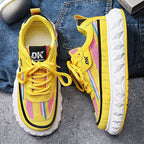 Damen Sportliche Lauf-Sneaker mit dickem Profil und atmungsaktiver Oberfläche R&B