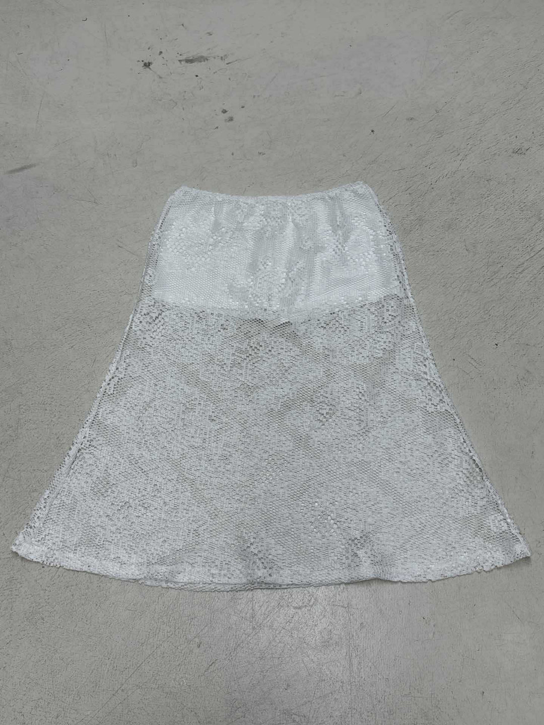 Damen eleganter Spitzenrock mit Struktur und seitlichen Schlitzen R&B