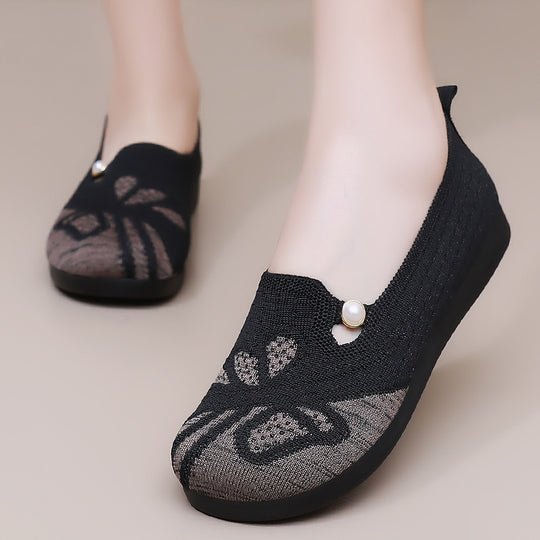 Damen Elegante und komfortable Ballerinas mit floralem Design R&B