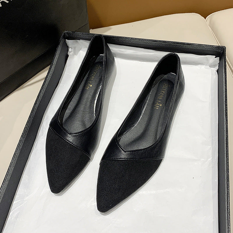 Damen elegante Ballerinas mit spitzem Zehenbereich R&B