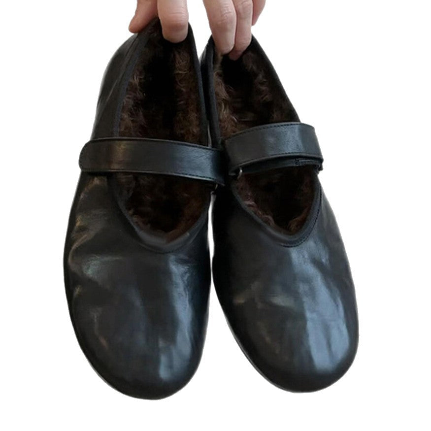 Damen Mokassins mit elegantem Riemen und kuscheligem Innenfutter R&B