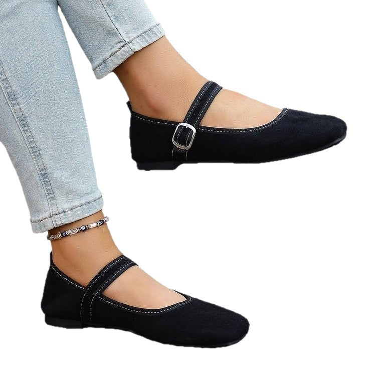 Damen Elegante Ballerinas mit verstellbarem Riemen R&B