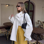 Damen Modischer Oversized-Trenchcoat mit großen Knöpfen R&B