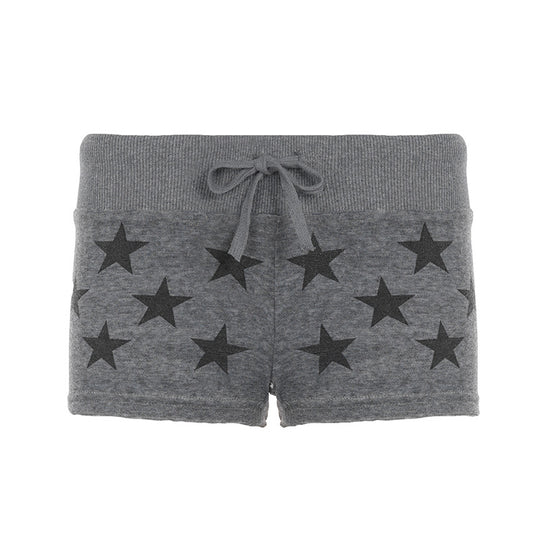 Damen Sportliche Shorts mit Sternenprint und elastischem Bund R&B