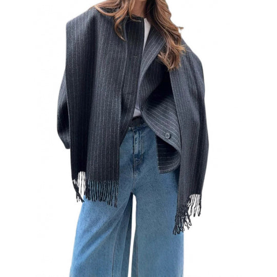 Damen modische Jacke mit eleganten Nadelstreifen R&B