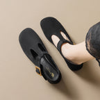 Damen modische Ballerinas mit eleganter Schnallenapplikation