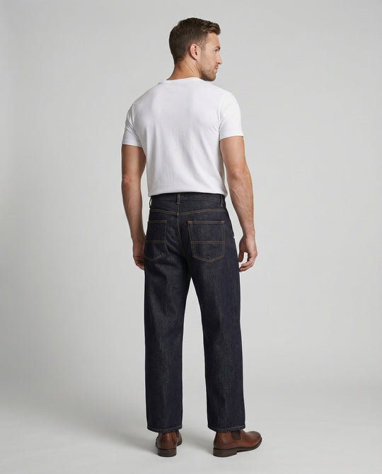 Herren 12oz Heavyweight Lyocell Raw Denim Wide Leg Hose