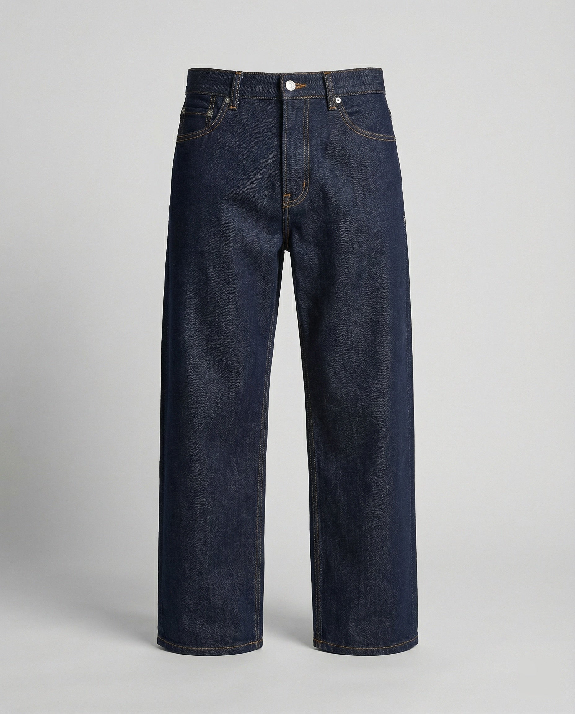 Herren 12oz Heavyweight Lyocell Raw Denim Wide Leg Hose