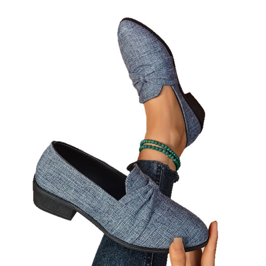Damen elegante Ballerinas mit floralem Knoten-Design R&B