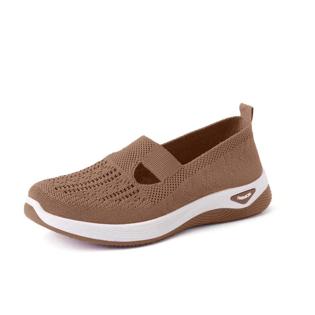 Damen Bequeme Slip-On Sneakers mit atmungsaktiver Netzstruktur R&B