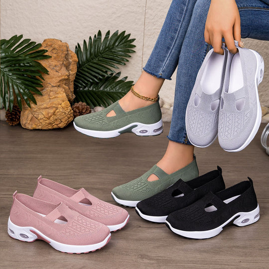 Damen Freizeit Sneakers mit atmungsaktiver Strickoberfläche R&B