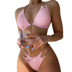 Damen Triangel-Bikini mit Kettenakzenten und raffiniertem Design R&B