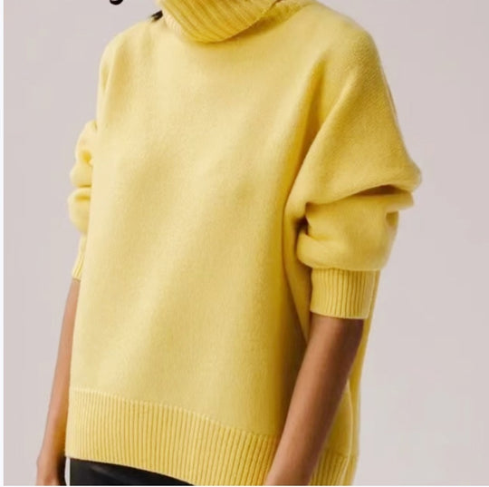 Damen Modischer Rollkragenpullover aus weichem Material R&B