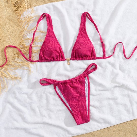 Damen Triangel-Bikini mit floralem Design R&B