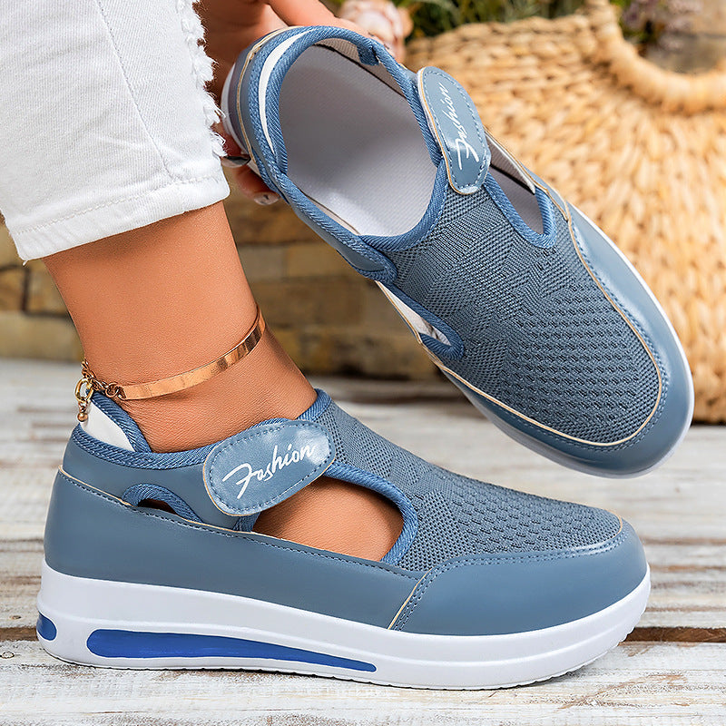 Damen Slip-On Freizeitschuhe mit elastischem Obermaterial und atmungsaktiver Sohle R&B