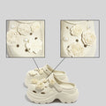 Damen Dekorative Clogs mit floralen Applikationen und rutschfester Sohle