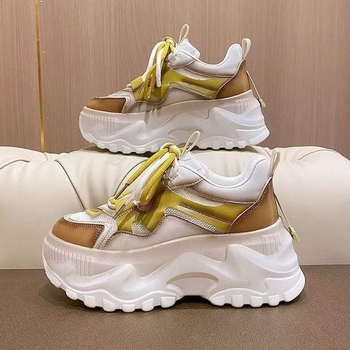 Damen Chunky Sneakers mit atmungsaktiver Mesh-Oberfläche und modischem Design R&B