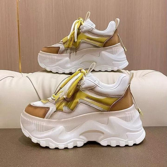 Damen Chunky Sneakers mit atmungsaktiver Mesh-Oberfläche und modischem Design R&B