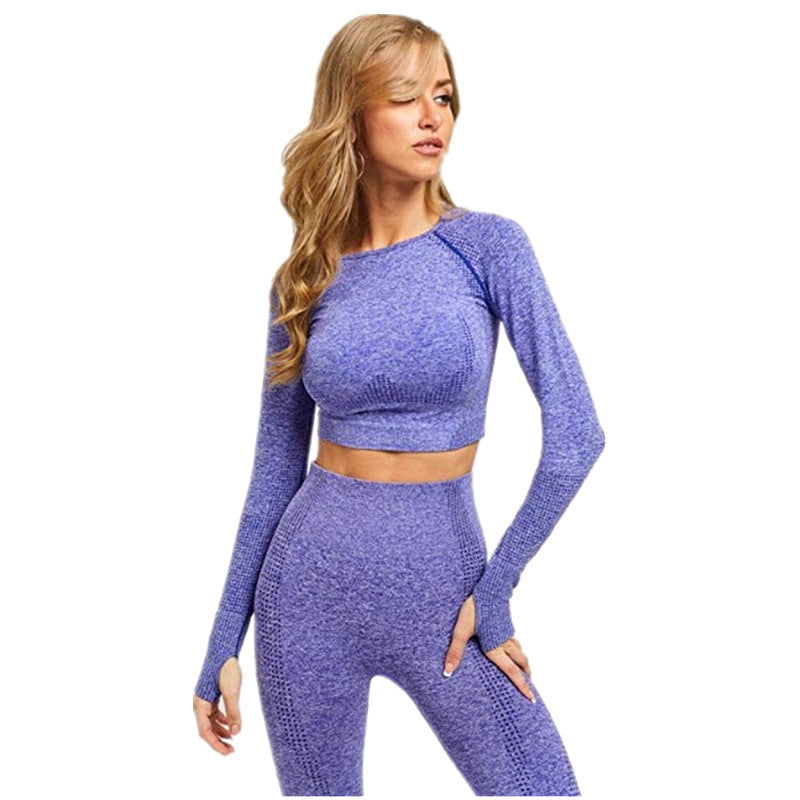 Damen Sport-Leggings mit verlängerter Passform und langem Arm-Top R&B