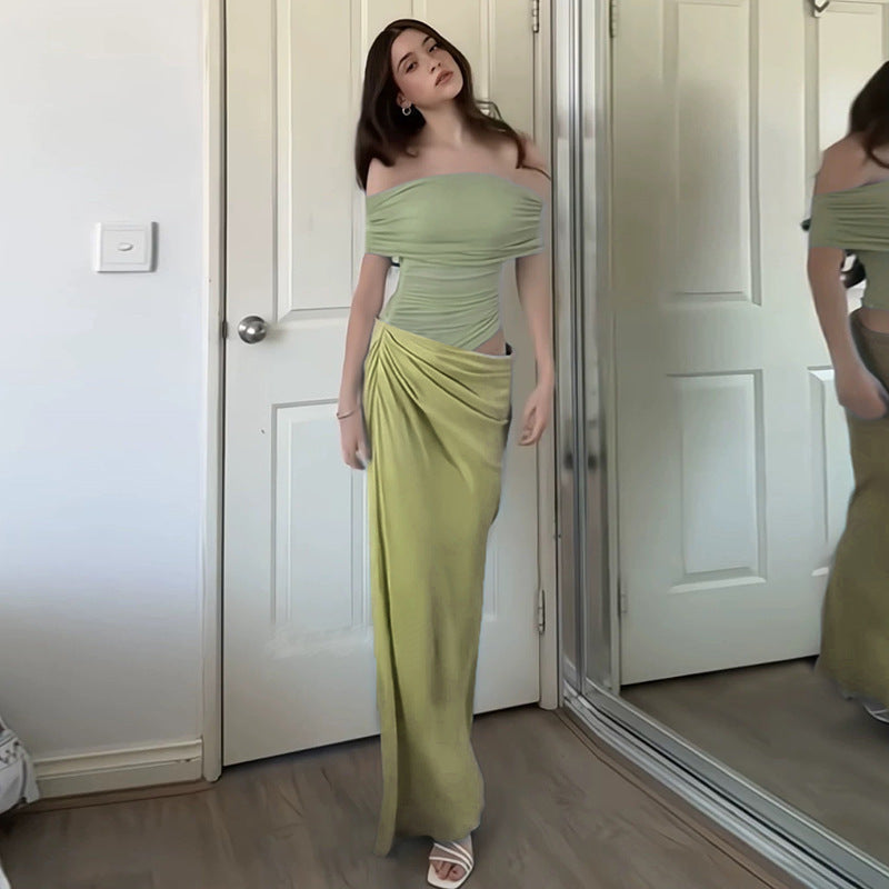 Damen elegantes Abendkleid mit schmalem Schnitt und transparenten Einsätzen R&B