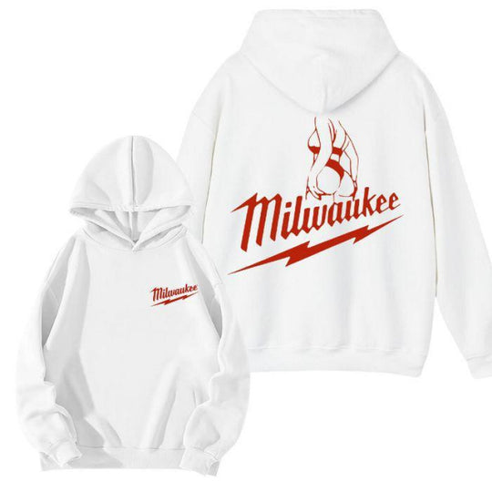 Damen Kapuzensweater mit modernem Logo-Print und weicher Innenseite R&B