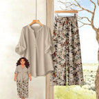Damen Freizeitoberteil und Blumenhose R&B