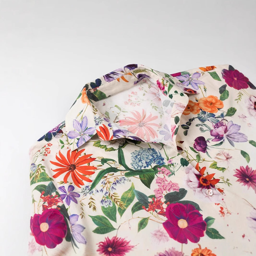 Damen Bluse mit floralem Muster und modernem Schnitt R&B