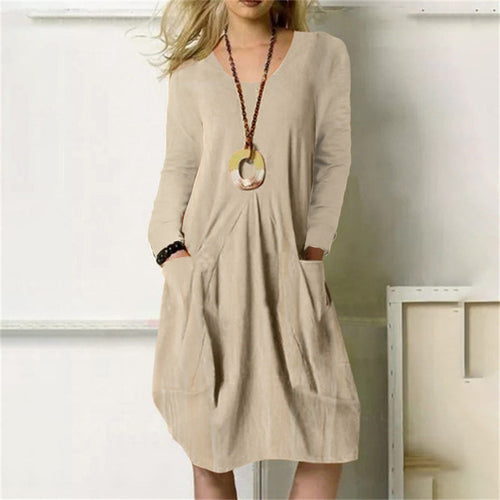 R&B | Lockere Baumwoll-kleid Mit Taschen