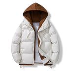 Damen modische Daunenjacke mit abnehmbarer Kapuze