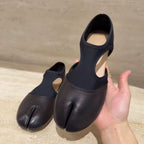 Damen Ballerinas mit innovativem Zehenteil und elastischem Riemendesign R&B