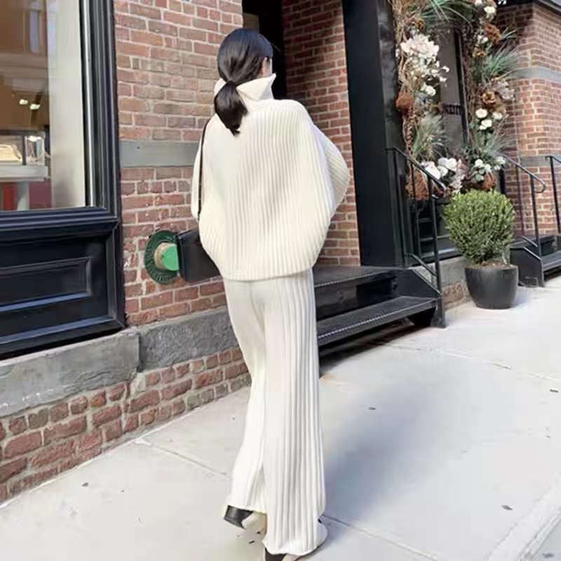 Damen Weitgeschnittene Relaxed-Look Strickhose R&B