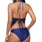 Damen Einteiler Badeanzug mit raffinierten Schnürdetails R&B