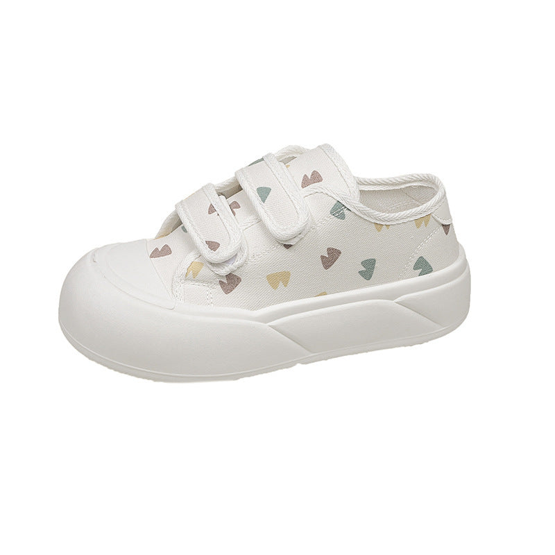 Damen Sportliche Sneaker mit praktischem Klettverschluss und modischem Denim-Obermaterial