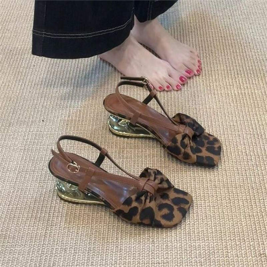 Damen elegante Bogen-Sandalen mit Riemchen R&B