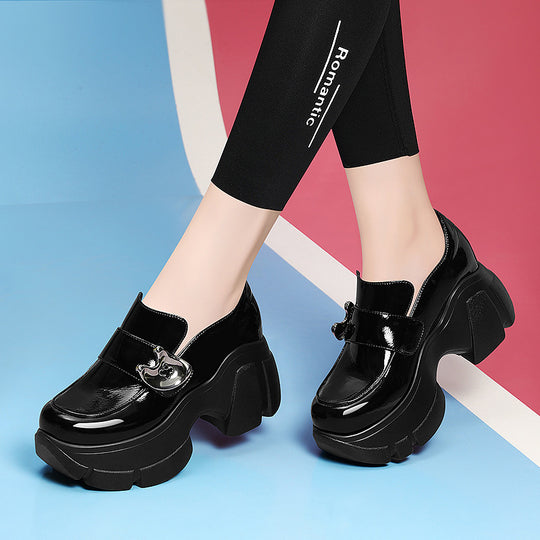 Damen modische Plateau-Schuhe mit einzigartigem Schnallen-Design R&B