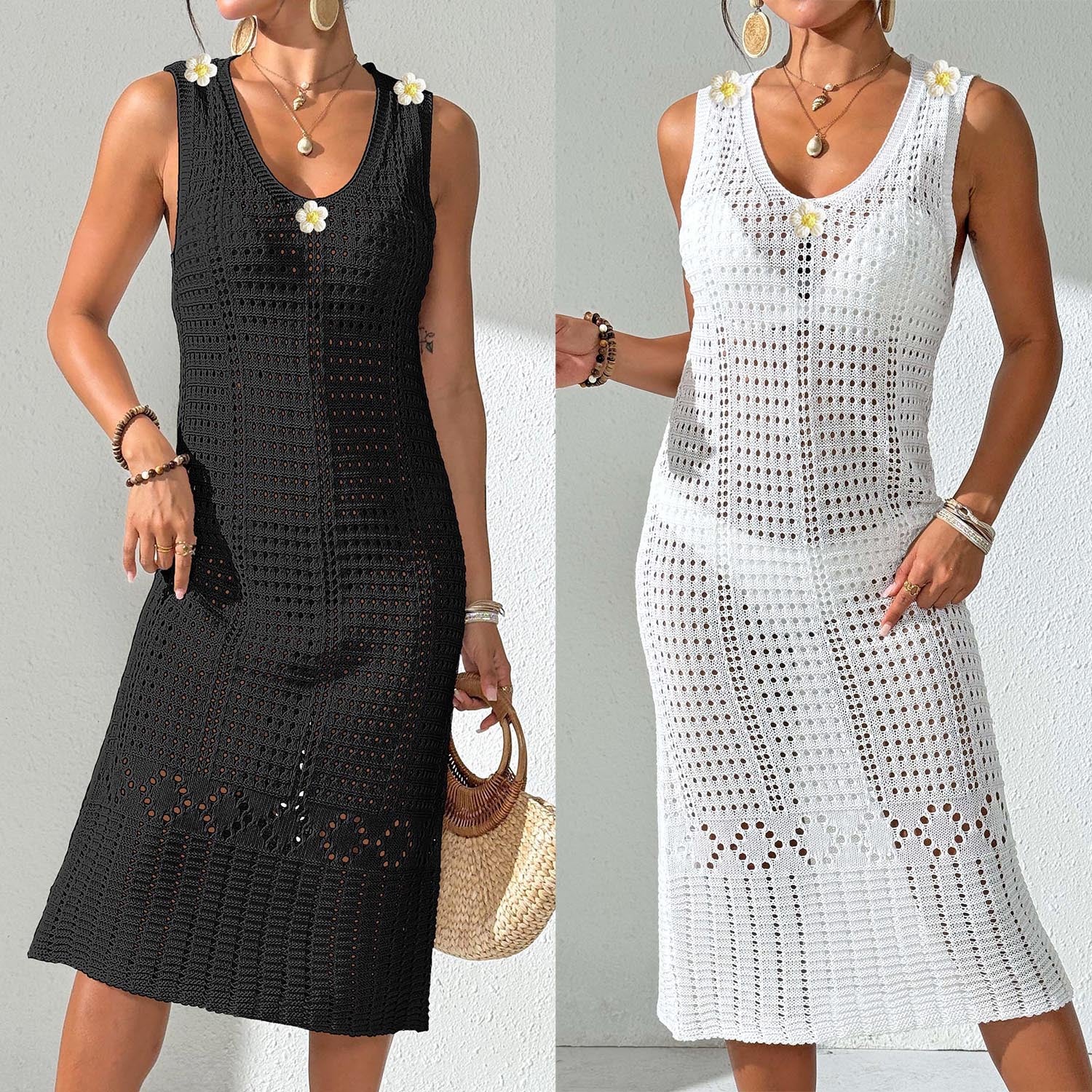 Damen gehäkeltes Freizeitkleid R&B