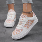 Damen modische Freizeit Sneakers mit Musterdruck und gepolsterter Sohle