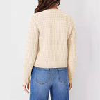 Damen Strukturierte Strickjacke mit Knopfverschluss und feiner Textur R&B