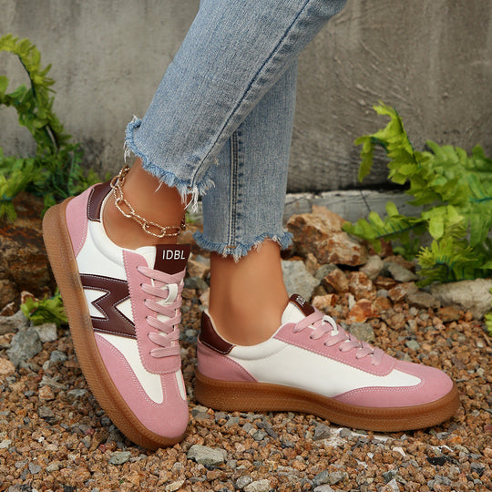 Damen Sneakers mit modischer Suede-Oberfläche und rutschfester Gummisohle R&B