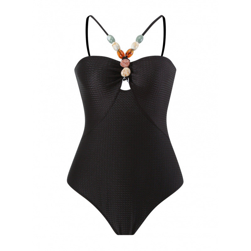 Damen Bandeau-Badeanzug mit asymmetrischem Rock R&B