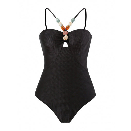 Damen Bandeau-Badeanzug mit asymmetrischem Rock R&B