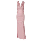 Damen Elegantes Maxikleid mit raffinierten Drapierungen R&B
