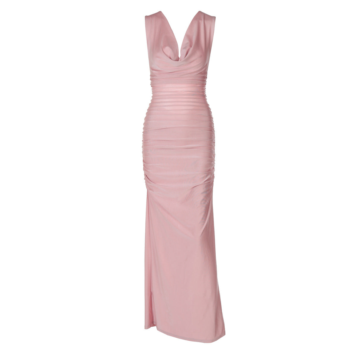 Damen Elegantes Maxikleid mit raffinierten Drapierungen R&B