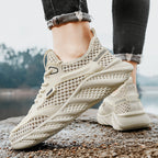 Damen Sportliche Sneakers mit atmungsaktiver Mesh-Oberfläche und rutschfester Sohle R&B