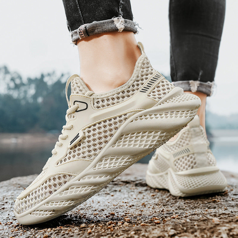 Damen Sportliche Sneakers mit atmungsaktiver Mesh-Oberfläche und rutschfester Sohle R&B