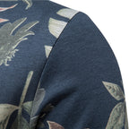 Herren Polohemd mit floralem Design und klassischem Kragen