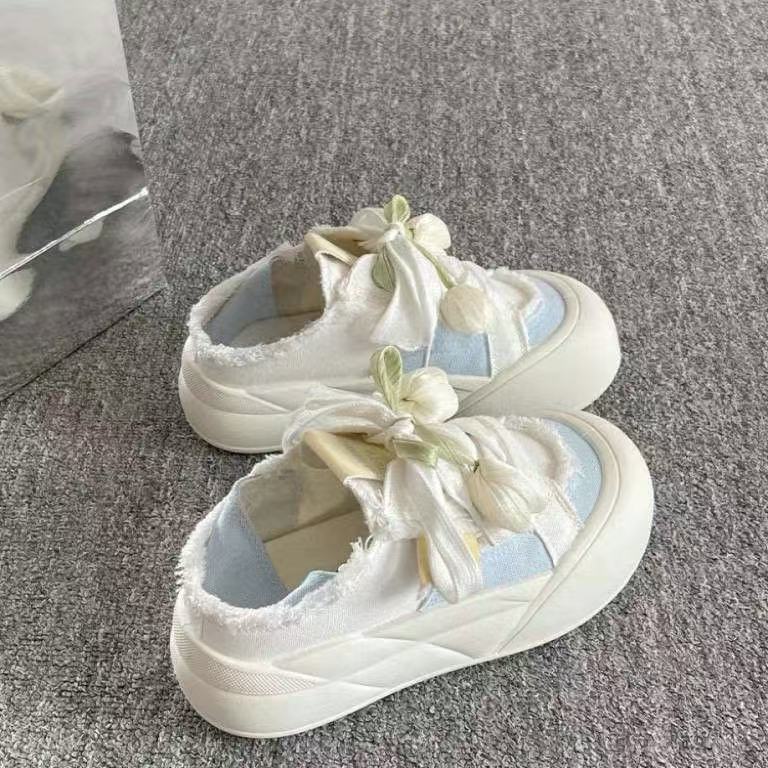 Damen Sneakers mit floralem Dekor und einzigartigem Schnürsystem R&B