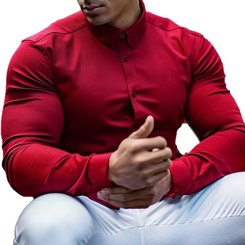 Herren Elegantes Hemd mit körpernahem Schnitt R&B