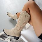 Damen Cowboy-Stiefel mit modischem Stickdesign R&B
