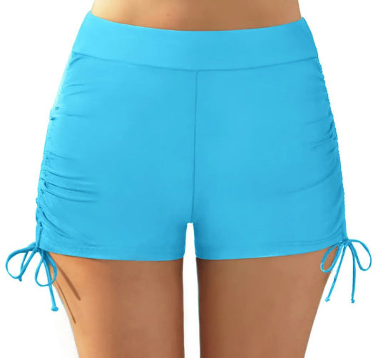 Damen Figurschmeichelnde Badeshorts mit Raffung und Seitenschnürung R&B